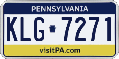 PA license plate KLG7271