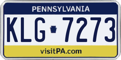 PA license plate KLG7273
