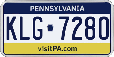 PA license plate KLG7280