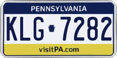 PA license plate KLG7282
