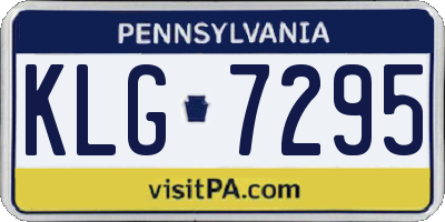 PA license plate KLG7295
