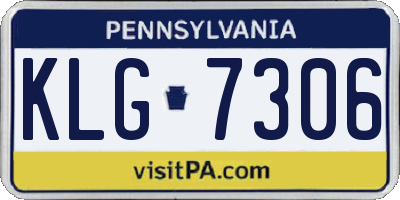 PA license plate KLG7306