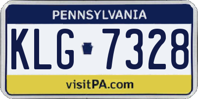 PA license plate KLG7328