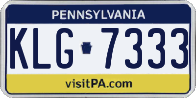 PA license plate KLG7333