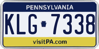 PA license plate KLG7338