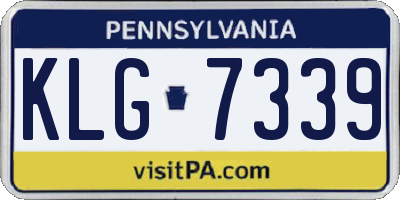 PA license plate KLG7339