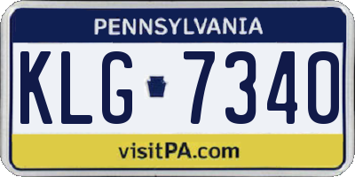 PA license plate KLG7340