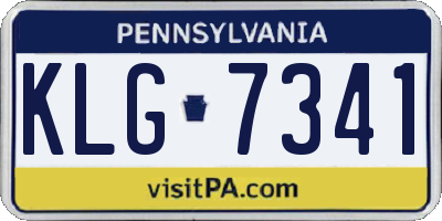 PA license plate KLG7341