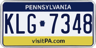 PA license plate KLG7348