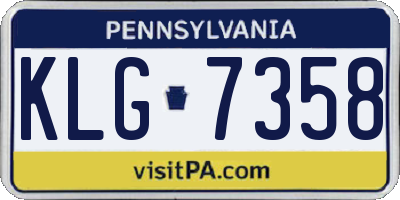 PA license plate KLG7358