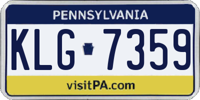 PA license plate KLG7359