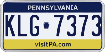 PA license plate KLG7373