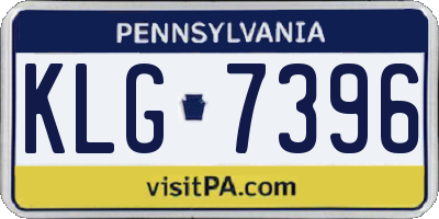 PA license plate KLG7396