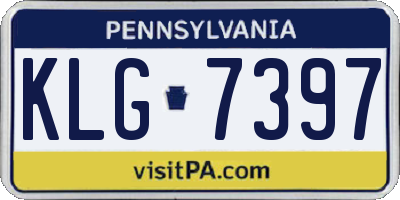 PA license plate KLG7397
