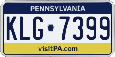 PA license plate KLG7399