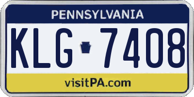 PA license plate KLG7408