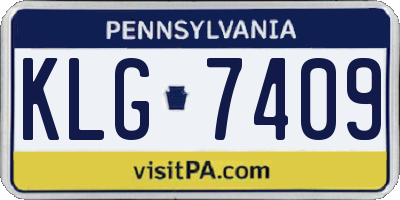 PA license plate KLG7409
