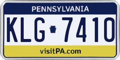 PA license plate KLG7410