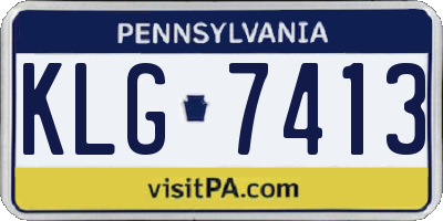 PA license plate KLG7413