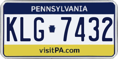 PA license plate KLG7432