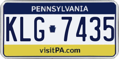 PA license plate KLG7435