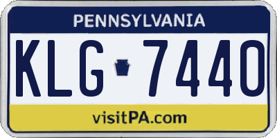PA license plate KLG7440