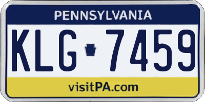 PA license plate KLG7459
