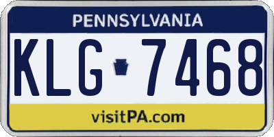 PA license plate KLG7468