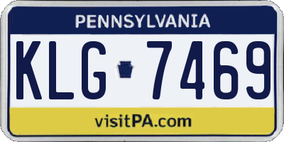PA license plate KLG7469