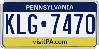 PA license plate KLG7470