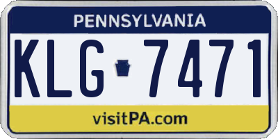 PA license plate KLG7471