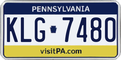 PA license plate KLG7480