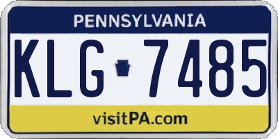 PA license plate KLG7485