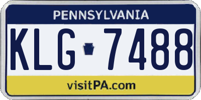 PA license plate KLG7488