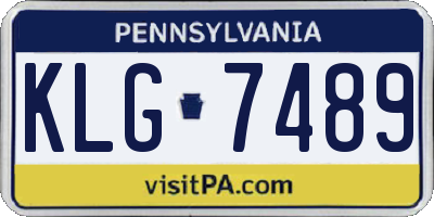 PA license plate KLG7489