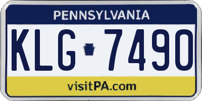 PA license plate KLG7490