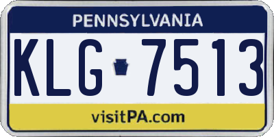 PA license plate KLG7513