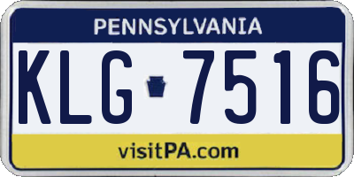 PA license plate KLG7516