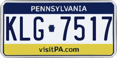 PA license plate KLG7517