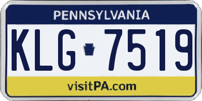 PA license plate KLG7519