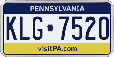 PA license plate KLG7520