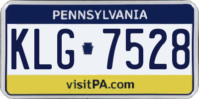 PA license plate KLG7528