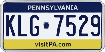 PA license plate KLG7529