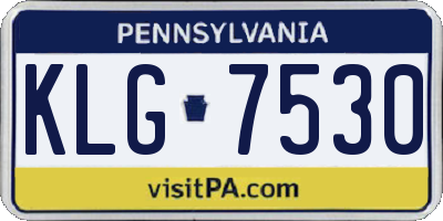 PA license plate KLG7530