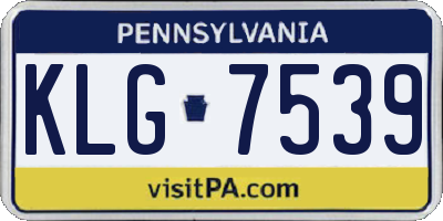 PA license plate KLG7539