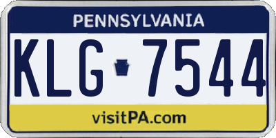 PA license plate KLG7544