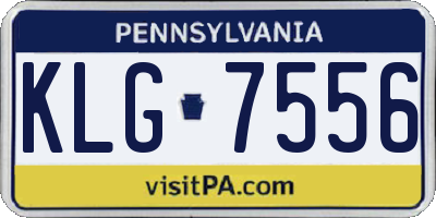 PA license plate KLG7556