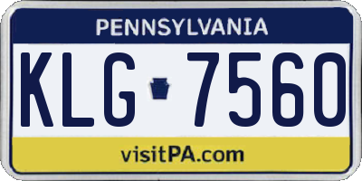 PA license plate KLG7560