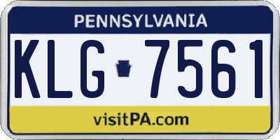 PA license plate KLG7561