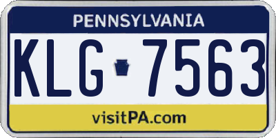 PA license plate KLG7563